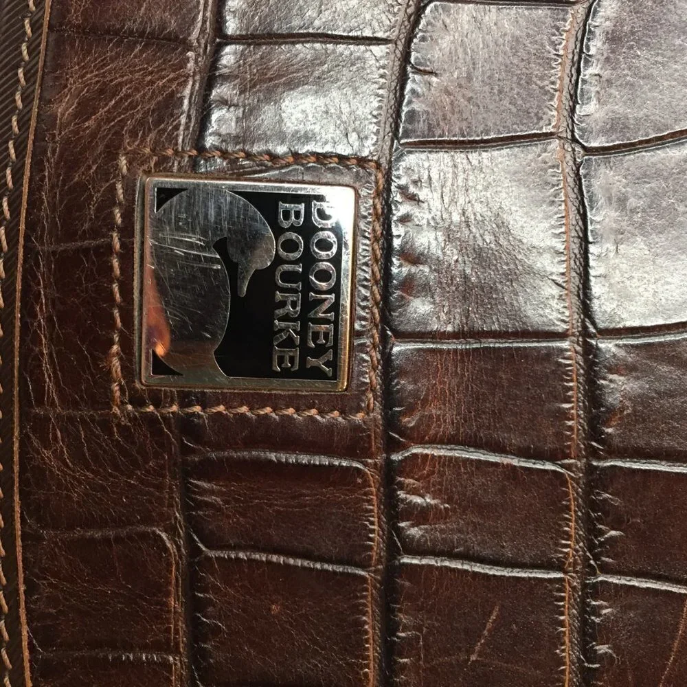 DOONEY & BOURKE Bayou Croco Alligator Full Flap Crossbody Leather VINTAGE NWT